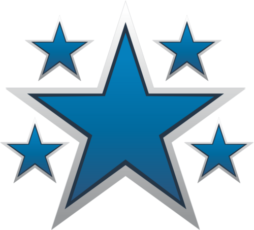 Portal 5 Estrelas - Vector Graphics (500x453), Png Download