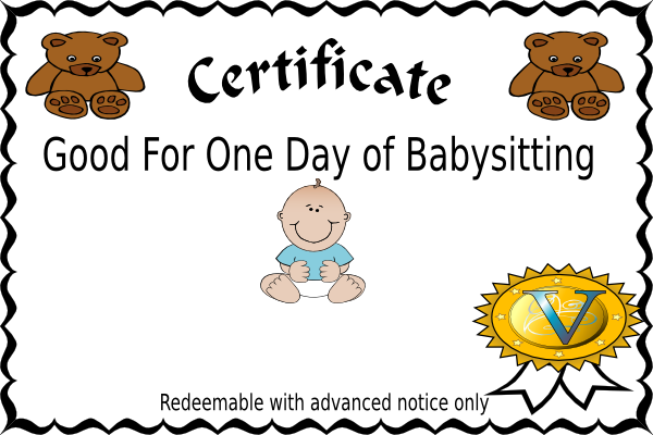 Babysitting Coupon Clip Art - Certificate Borders And Frames (600x400), Png Download