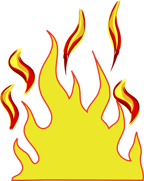 Flames Clip Art The Cliparts - Flames Cliparts (474x597), Png Download