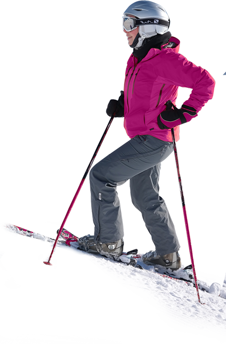 We Are Open For 2018 Season - Skier Turns (460x700), Png Download