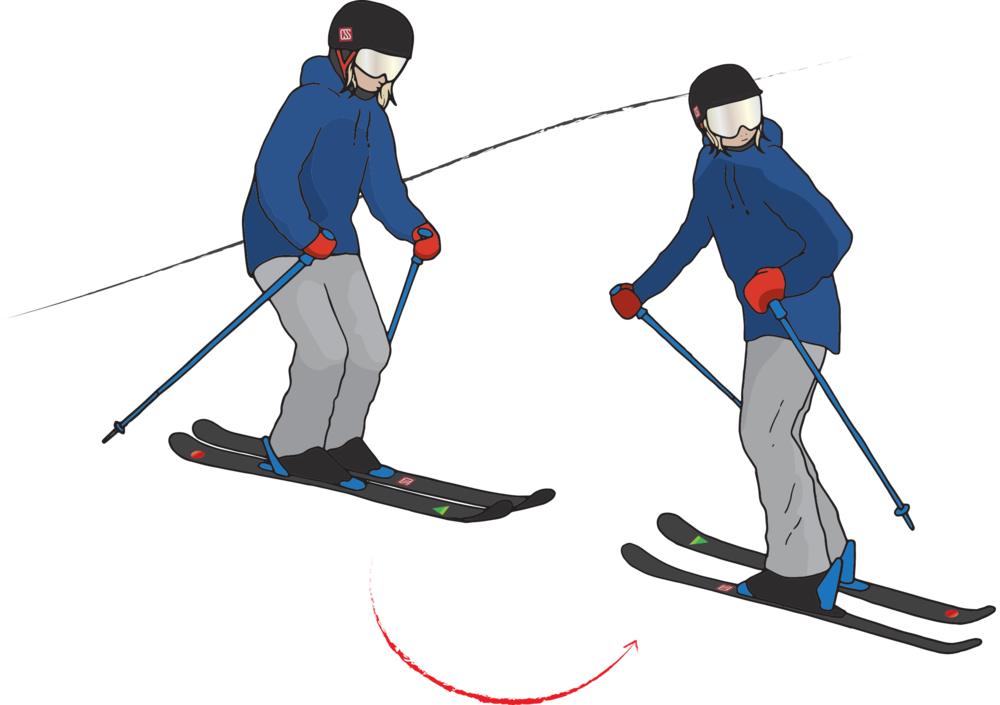 Onsnow8 - Skier Turns (1000x705), Png Download
