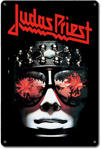 Hell Bent For Leather Metal Sign - Judas Priest Hell Bent For Leather Poster (417x513), Png Download