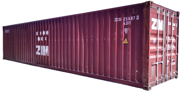 40' X 8' X - Intermodal Container (599x312), Png Download