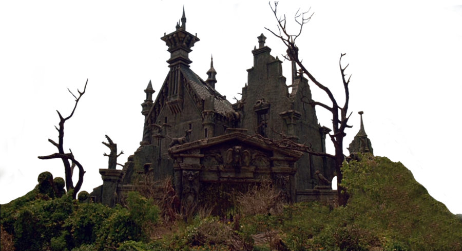 Edward Scissorhands Castle Clipart Art Clip Art - Edward Scissorhands Gothic Castle (900x490), Png Download