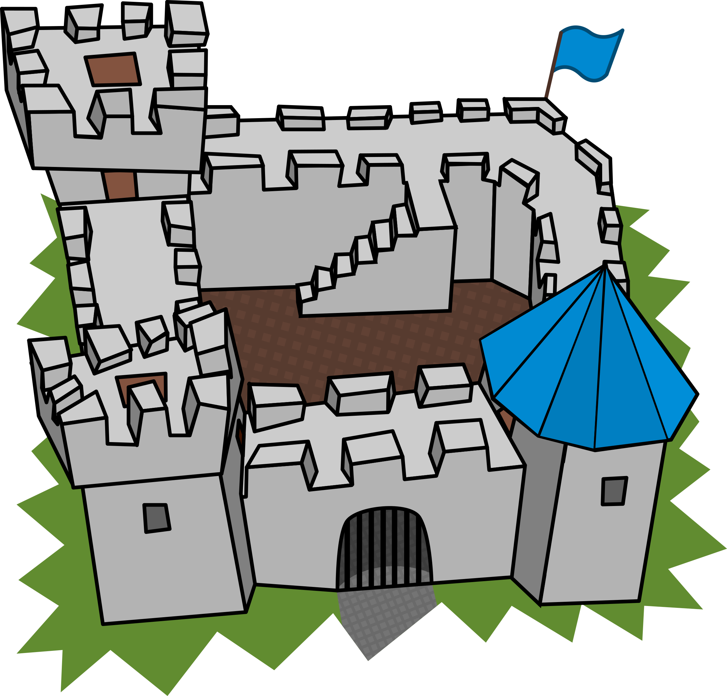 This Free Clipart Png Design Of Cartoon Castle (600x574), Png Download