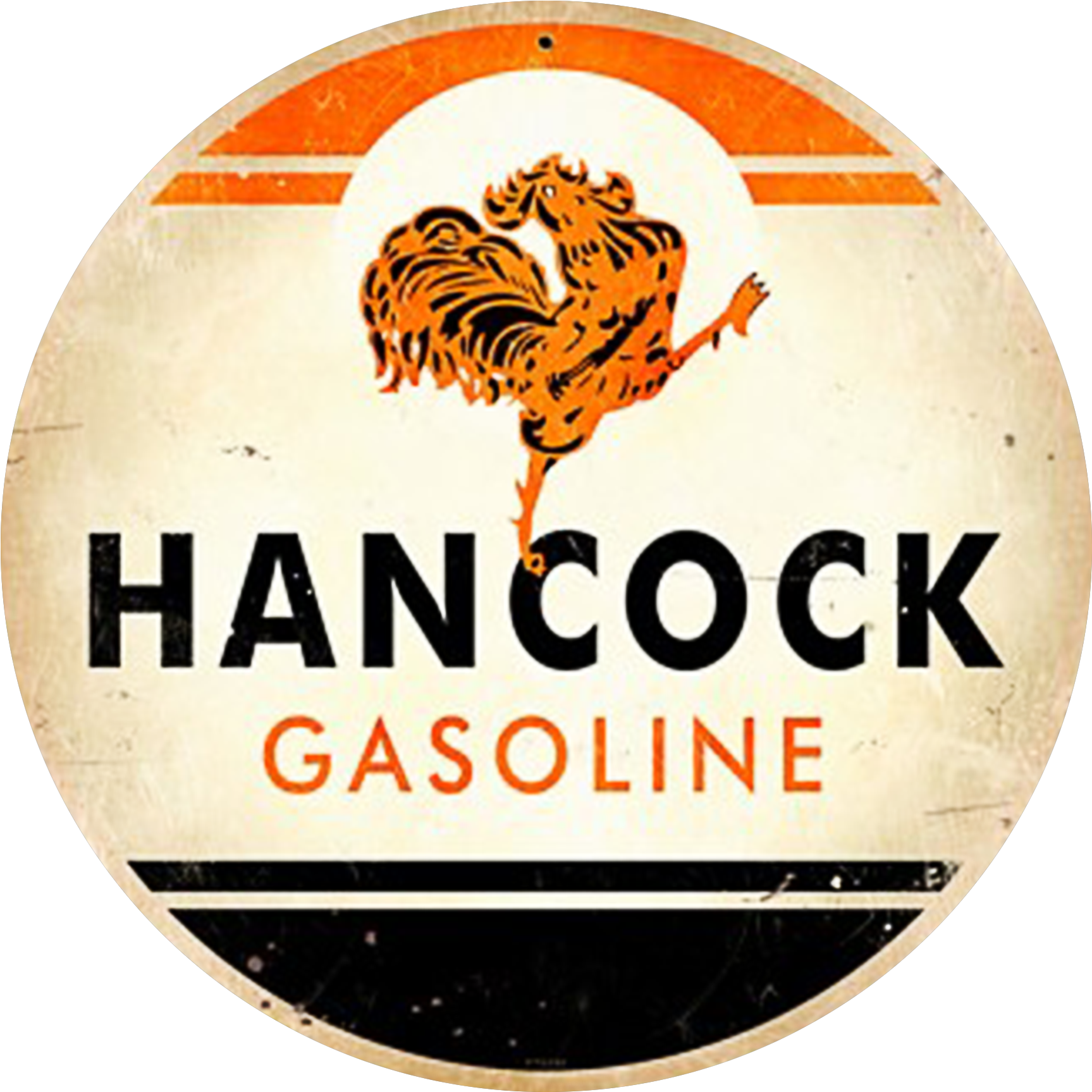 Vintage Hancock Gasoline Sign - Hancock Gasoline (1800x2400), Png Download
