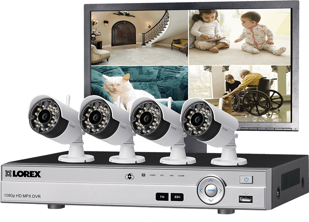Download Wireless Security Camera System With Monitor And 4 Cctv