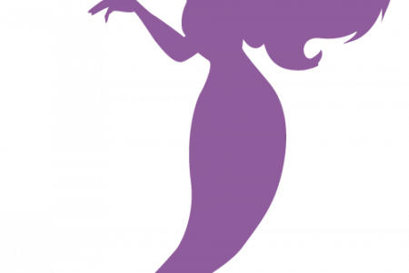 Mermaid Tail Silhouette Png Clip Art Download - Purple Mermaid Silhouette Clipart (450x300), Png Download