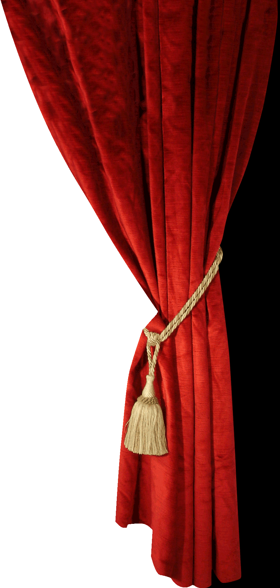 Best Quality Red Curtains Red Curtains 940 X 1971 - Stage Curtains Right (940x1971), Png Download