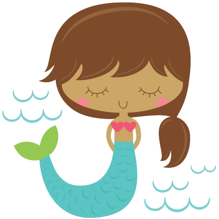 Royalty Free Mermaid Clipart Silhouette - Cute Mermaid Png (432x432), Png Download
