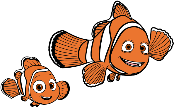 Free Finding Dory Clip Art Disney Galore Marlin - Marlin Drawing Finding Nemo (600x371), Png Download