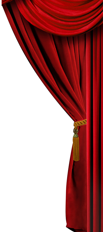 Theater Curtains Right Side (340x765), Png Download