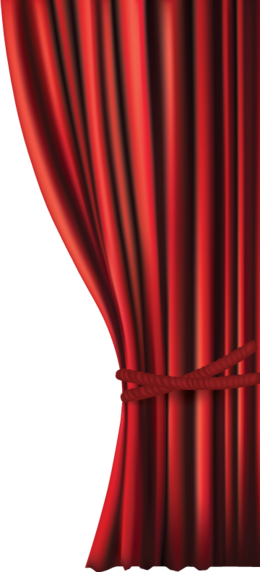Theater Drapes And Stage Curtains Clipart - Haarbühne Birgit Neumann (260x572), Png Download