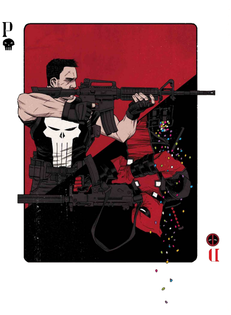 041217float - Deadpool Vs The Punisher (528x641), Png Download