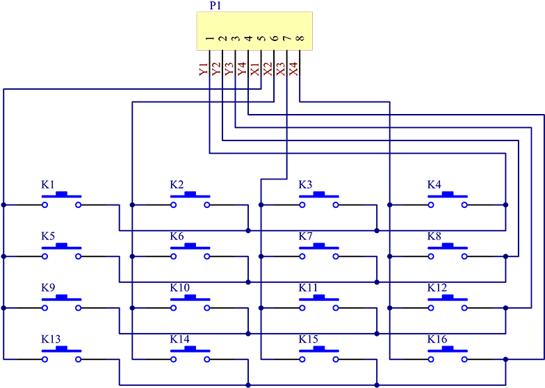 Keypad Schematic - Diagram (800x577), Png Download