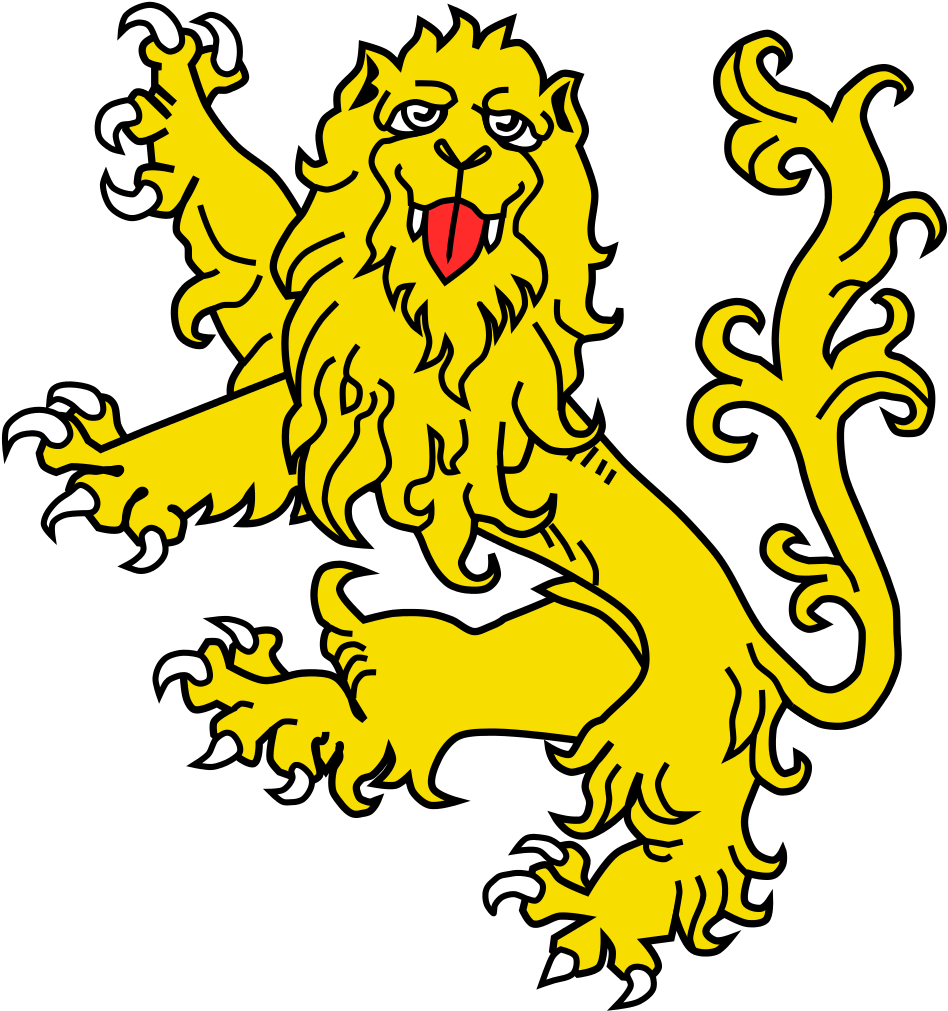 Lion Rampant Guardant (975x1024), Png Download