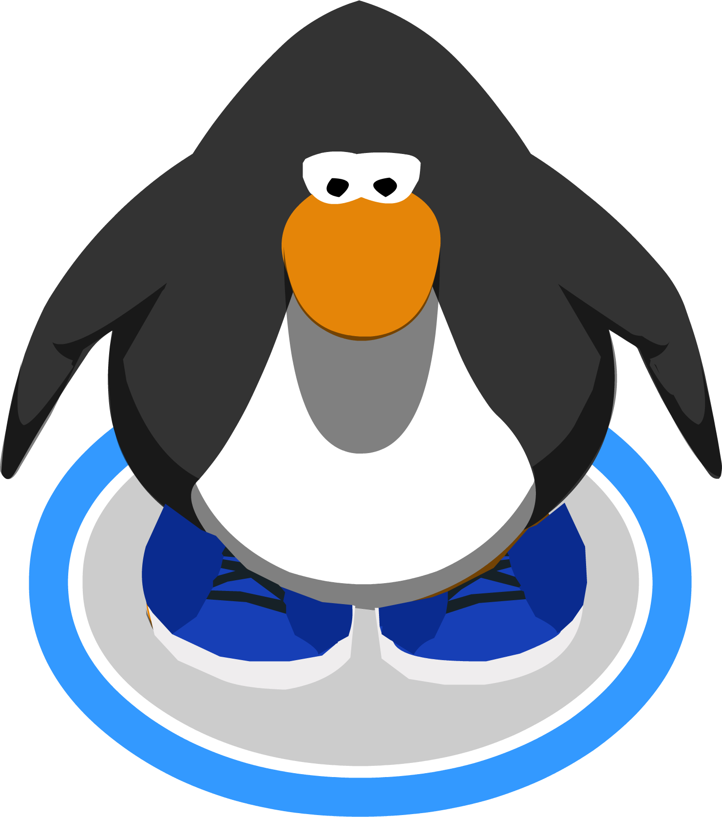 Royal Blue Sneakers In-game - Red Penguin Club Penguin (1482x1677), Png Download
