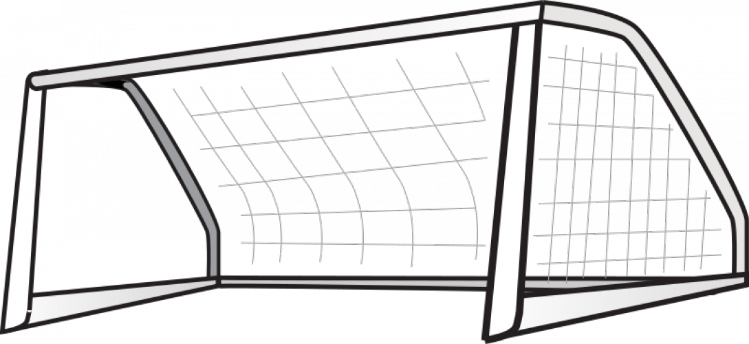 Futbol Poste Vector Clip Art - Soccer Net Clip Art (1089x500), Png Download