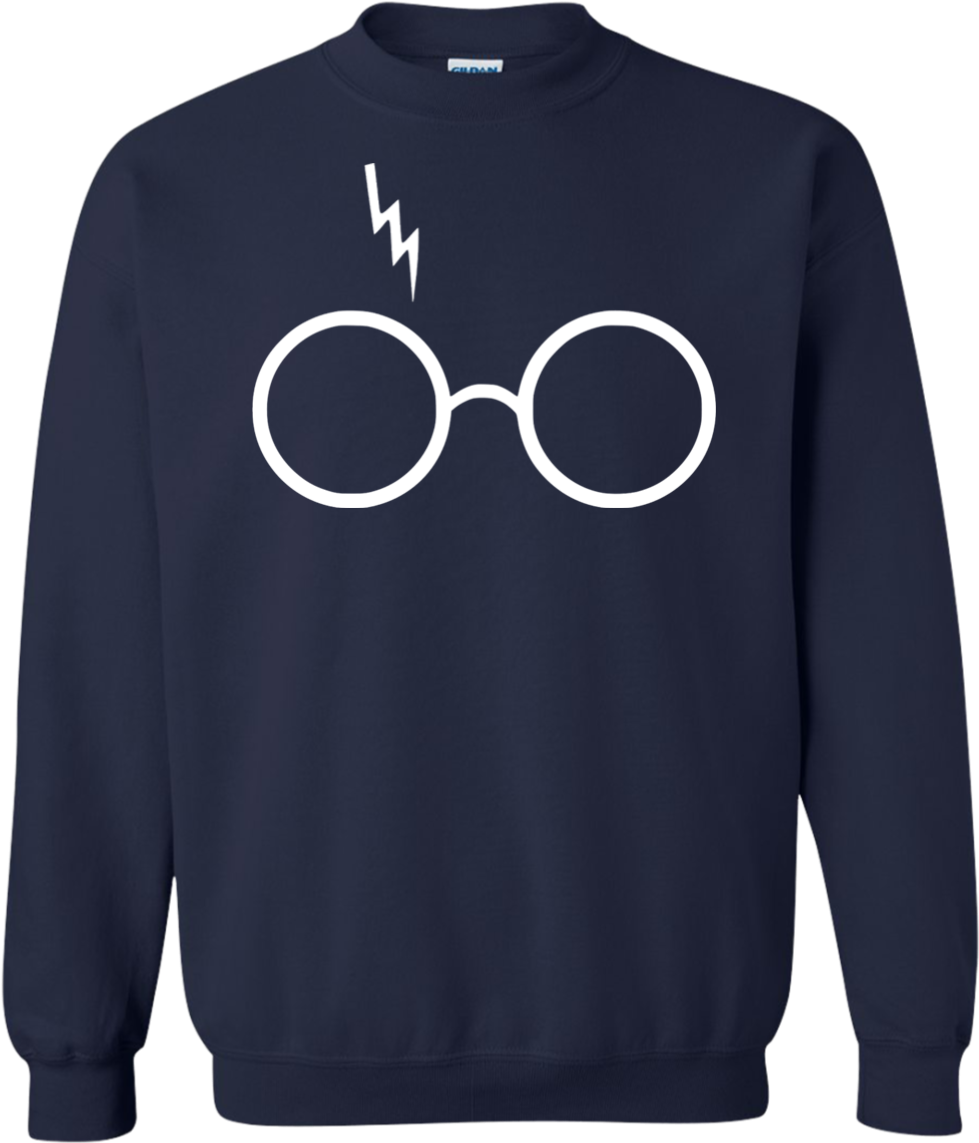 Harry Potter Sweater Lightning Glasses Sweatshirt - Sweater (1155x1155), Png Download