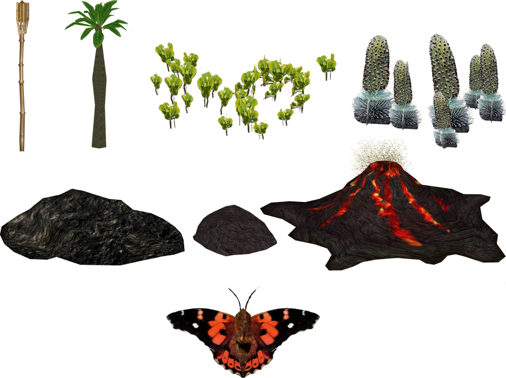 Intersting Islands- Hawaii Objects - Zoo Tycoon 2 Hawaii (1000x747), Png Download