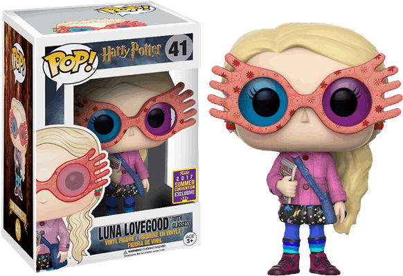 Luna W/ Glasses - Luna Lovegood Funko Sdcc (600x600), Png Download