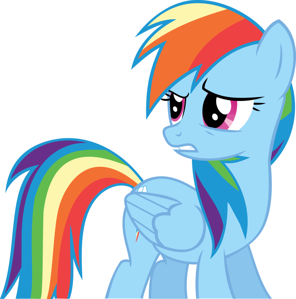 Fanmade Rainbow Dash Vector By Horsefan999 - Friendship Is Magic Rainbow Dash (1024x1033), Png Download