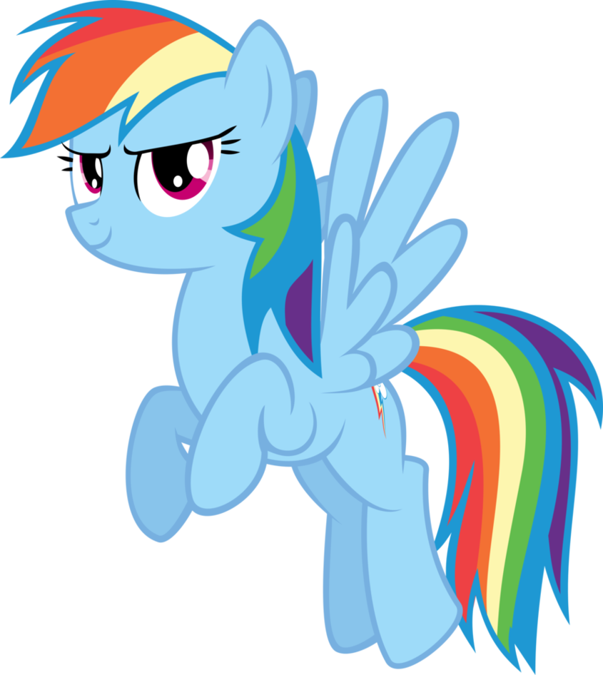 Rainbow Dash Vector By Almostfictional-d5fdtvl - Rainbow Dash Vector Png (845x946), Png Download