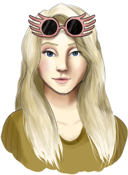 Luna Lovegood - Fan Art Luna Lovegood Transparence (500x546), Png Download