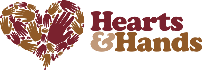 Hearts & Hands Logo - Hearts And Hands (800x280), Png Download