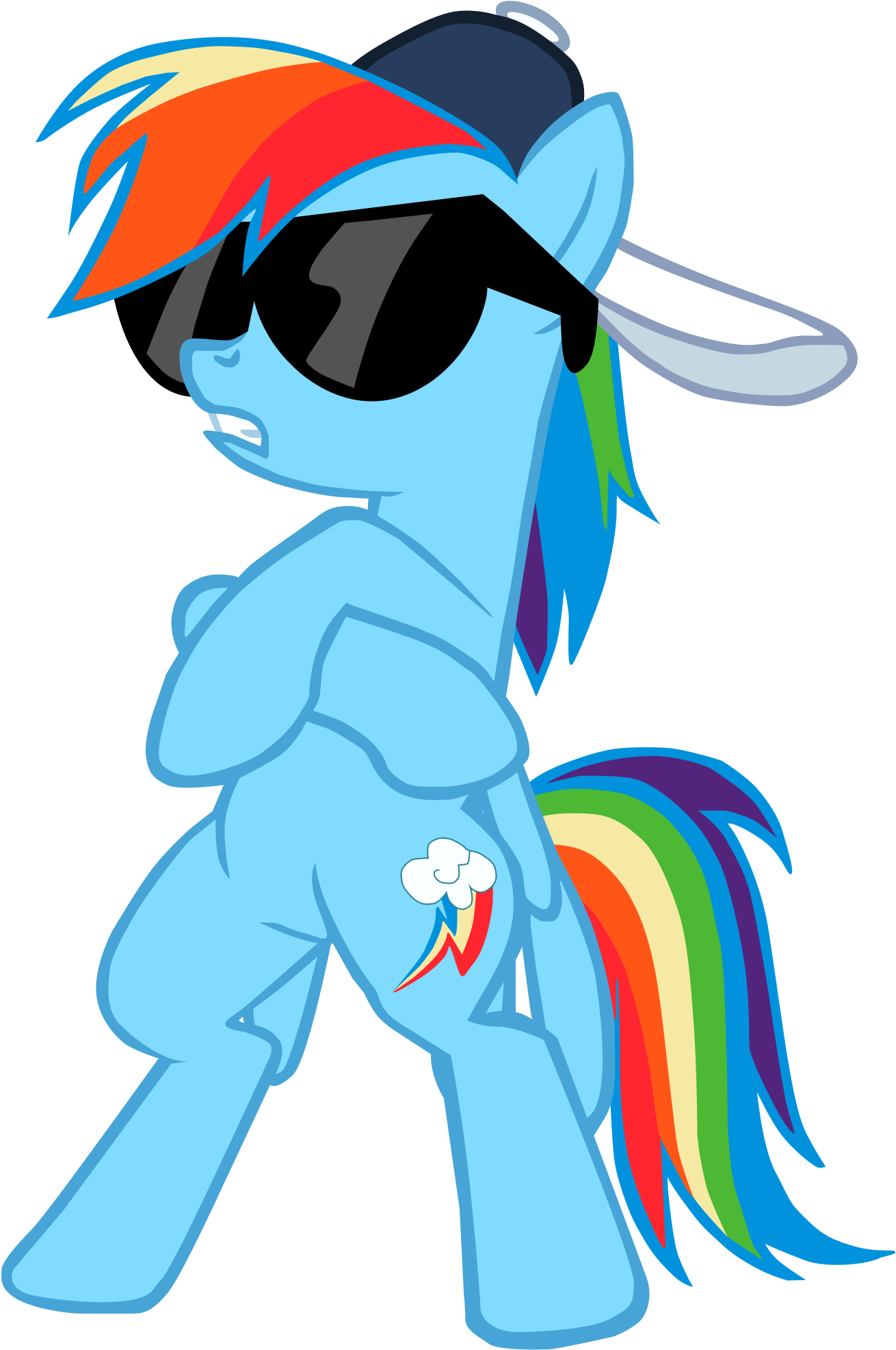My Second Vector Of Rainbow Dash By Flutterflyraptor-d5dimmw - Rainbow Dash Swag (1316x1992), Png Download