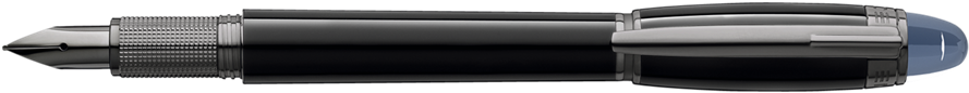 Montblanc Starwalker Midnight Black Fountain Pen - Montblanc Starwalker Mystery Platinum (890x364), Png Download