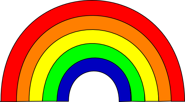 Rainbow Clip Art At Vector Clip Art - Small Rainbow Clipart (600x331), Png Download