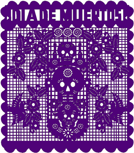 Mexican Paper Crafts - Day Of The Dead Chiseled Paper (450x515), Png Download