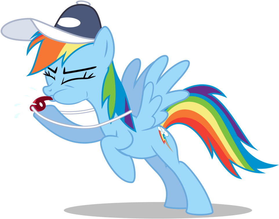Fanmade Rainbow Dash Blowing Whistle Vector - My Little Pony Rainbow Dash Scotolo (1024x803), Png Download