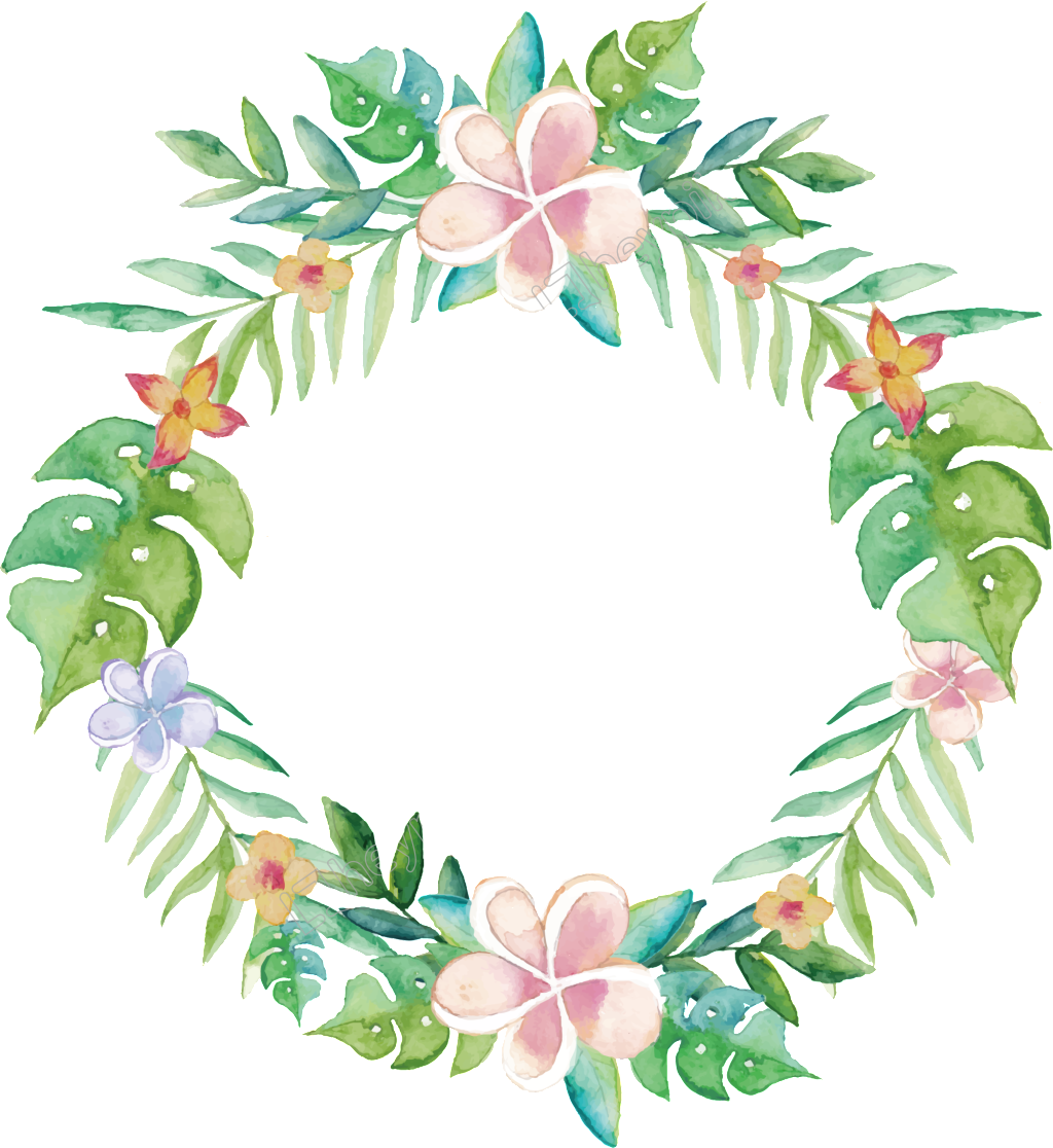 Png Stock Garland Transparent Fresh - Watercolor Garland Png (1024x1116), Png Download