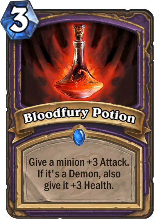 Bloodfury Potion - Hearthstone Bloodfury Potion (567x811), Png Download