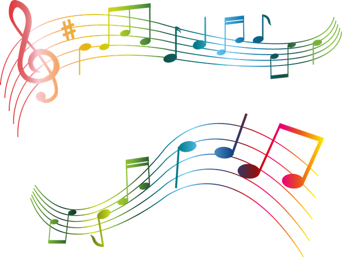 Gifs Y Fondos Pazenlatormenta - Notas Musicales De Colores (700x526), Png Download