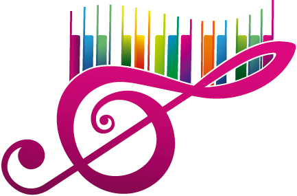Notas Musicales Animadas Png - Musical Notes Colorful Design (433x285), Png Download