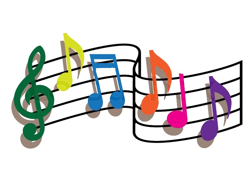 Download Imagen De Notas Musicales A Color Clipart - Las Notas Musicales De Colores (800x571), Png Download
