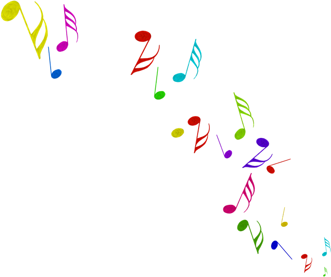 Imagen Relacionada - Music Notes Color Png (700x601), Png Download