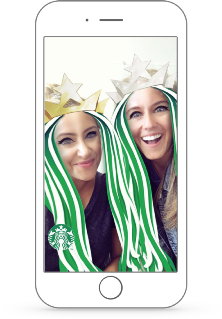 Image - Starbucks Snapchat Lens (768x1082), Png Download
