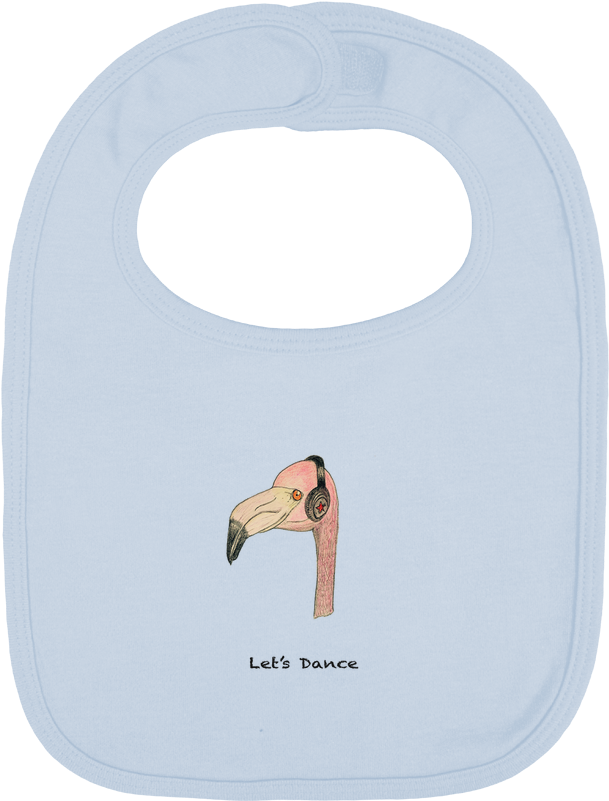 Baby Bib Plain And Contrast Flamingo Let's Dance By - Bib (690x850), Png Download