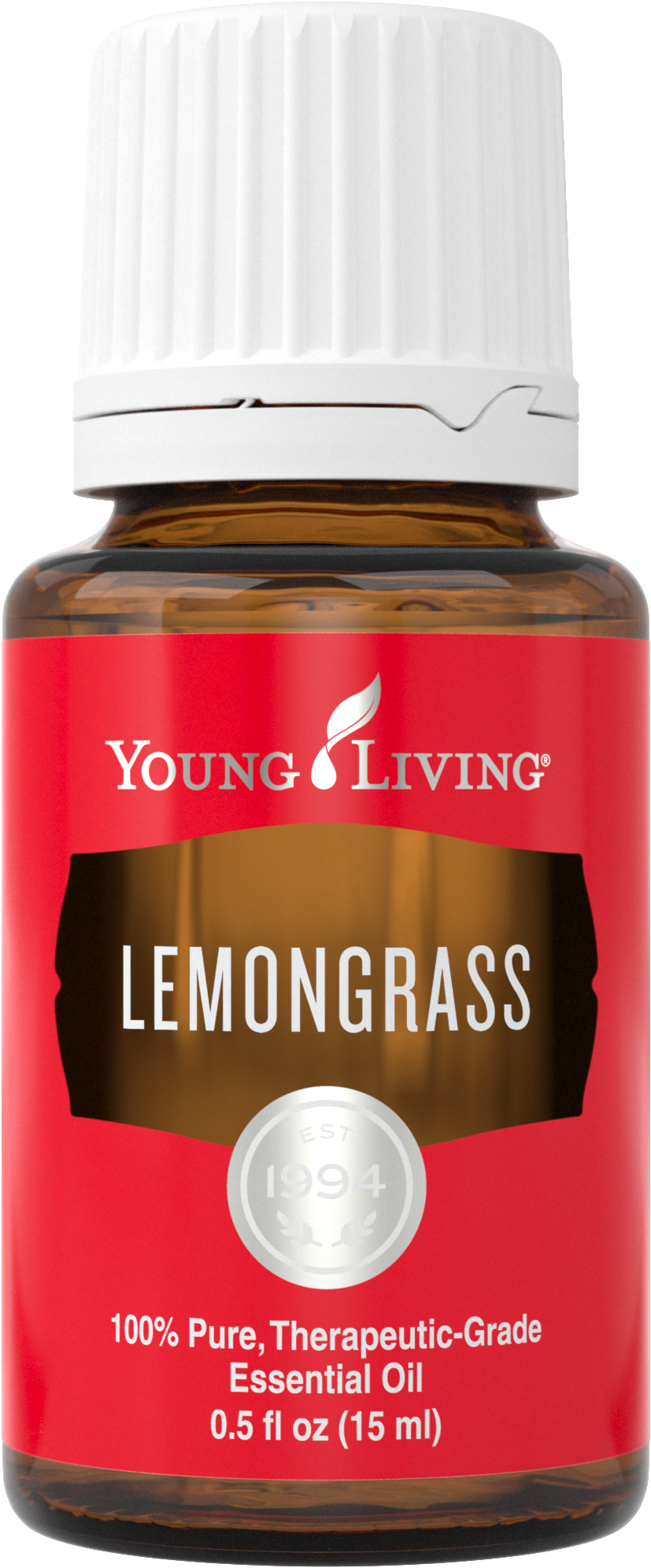 Bottle Of Lemongrass Essential Oil - Young Living Geranium Essential Oil 15 Ml (834x2000), Png Download