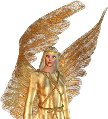 Angels Transparent Gold - Gold Angel Png (400x400), Png Download