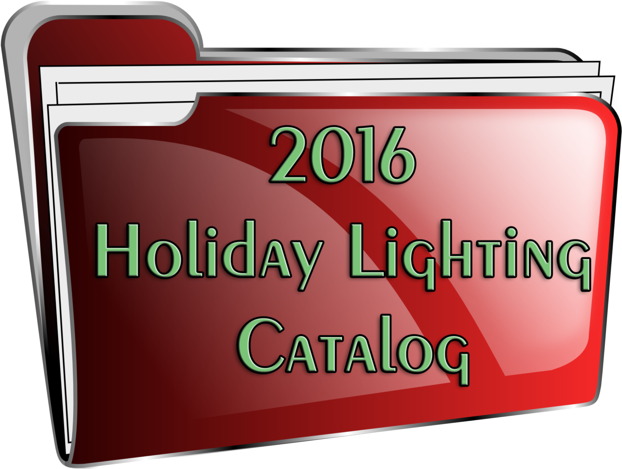 Browse Our 2016 Christmas And Holiday Lighting Catalog - Folder (1298x1000), Png Download