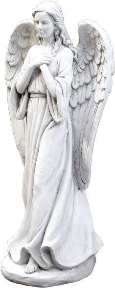 Praying Angel - Praying Angel Garden Figurine, White, Artwork,resin, (500x611), Png Download