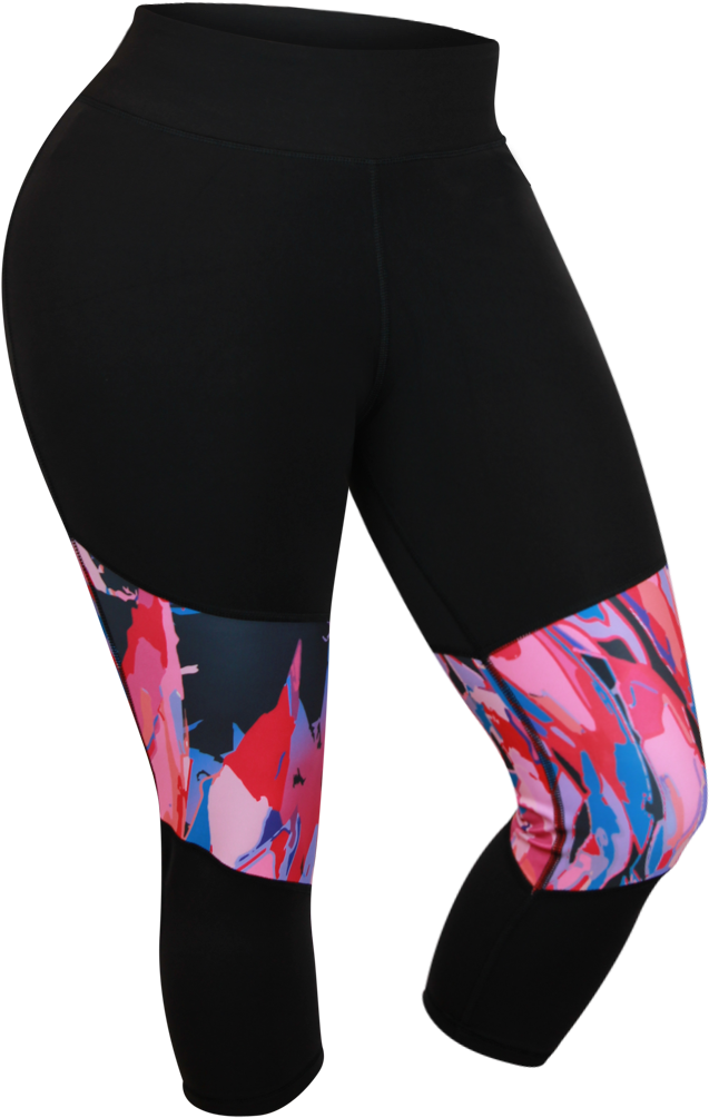 Pink Confetti Capris Pink Confetti Capris - Tights (819x1024), Png Download