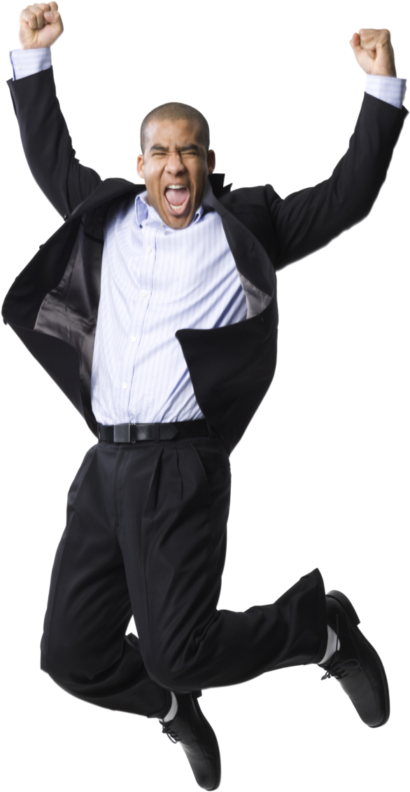 Happy Businessman Png - Businessman Jump High Png (857x1280), Png Download