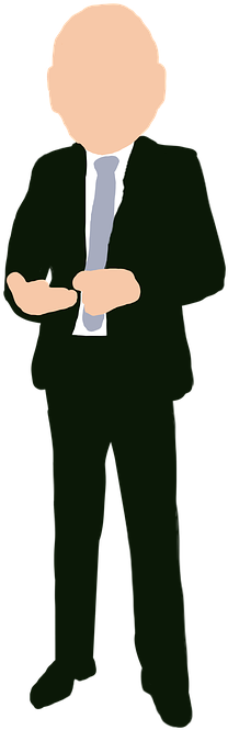 Business Person Silhouette - Man In Suit Clipart (720x720), Png Download