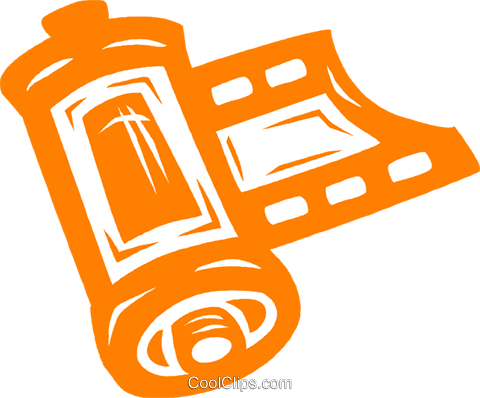 Film Roll Royalty Free Vector Clip Art Illustration (480x398), Png Download